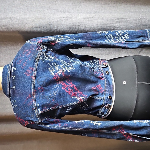 VINTAGE PLAYBOY GRAPHIC JEAN JACKET SIZE LGE - Picture 5 of 10